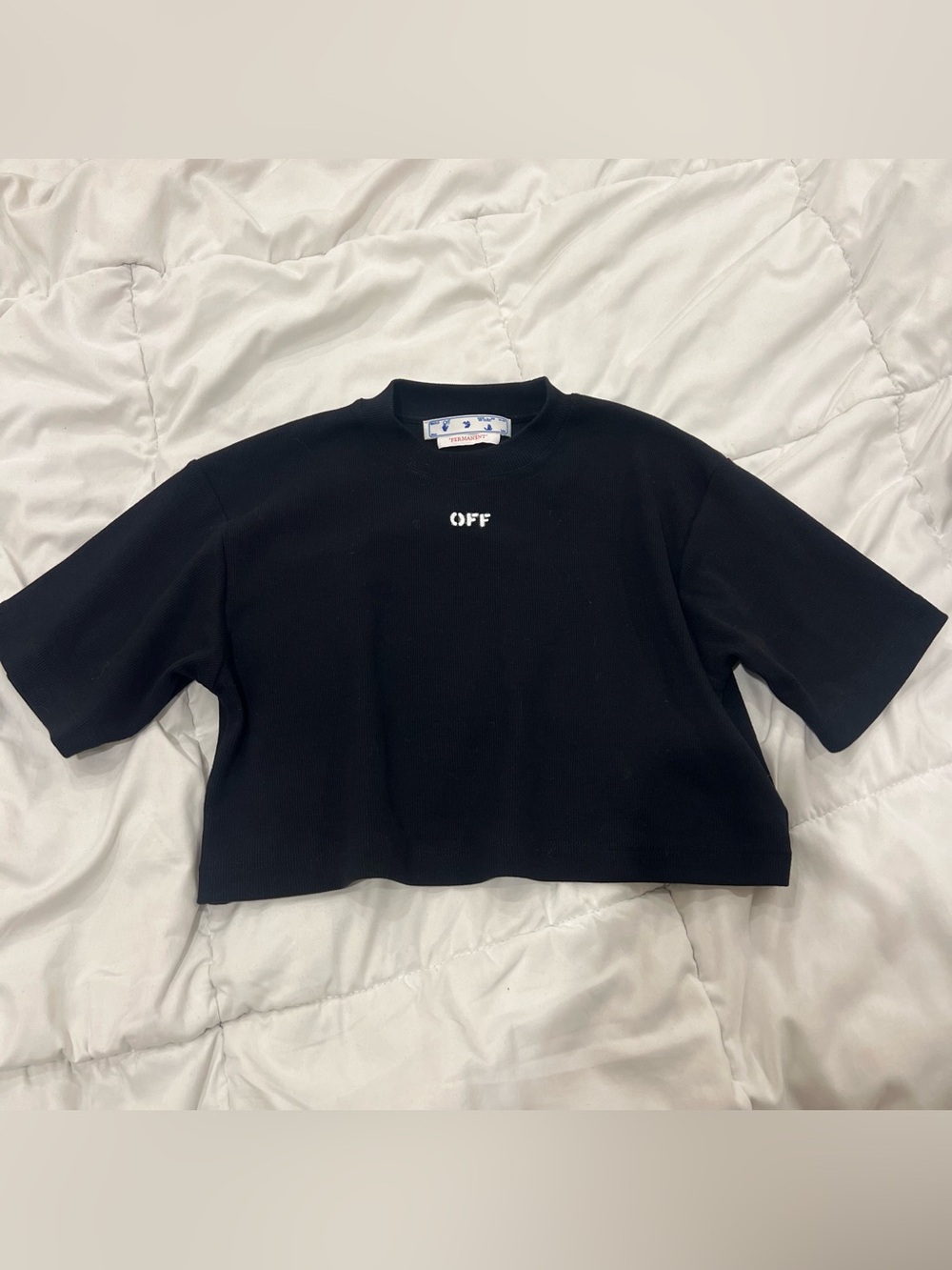 Off-White Virgil Abloh Womens Logo Crop Top